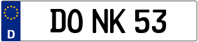 Trailer License Plate